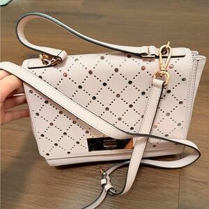Michael Kors Light Pink Perforated Crossbody Bag